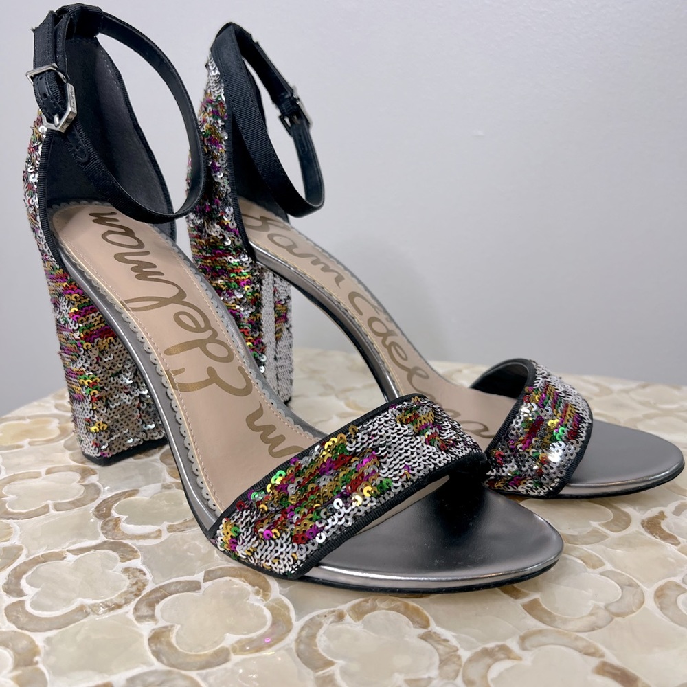 Sam Edelman
Women's Yaro Sequined Block Heel Sandals